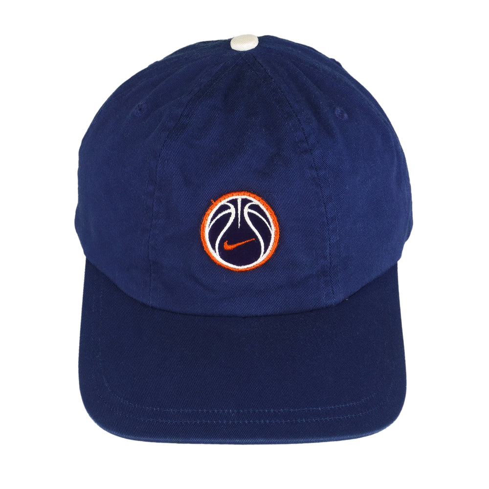 Nike - Blue Basketball Adjustable Hat 1990s OSFA Vintage Retro
