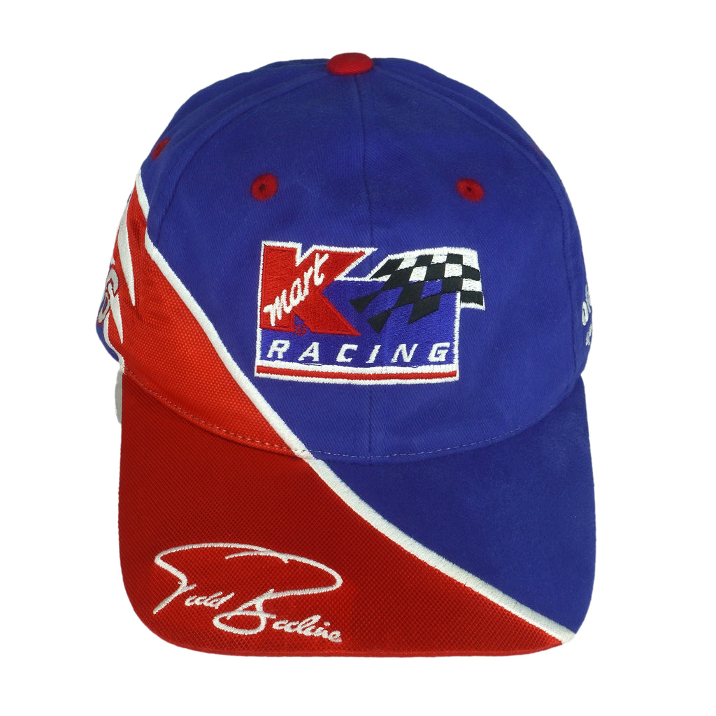 NASCAR (Checkered Flag) - K Mart Racing Strap Back Hat 1990s OSFA Vintage Retro
