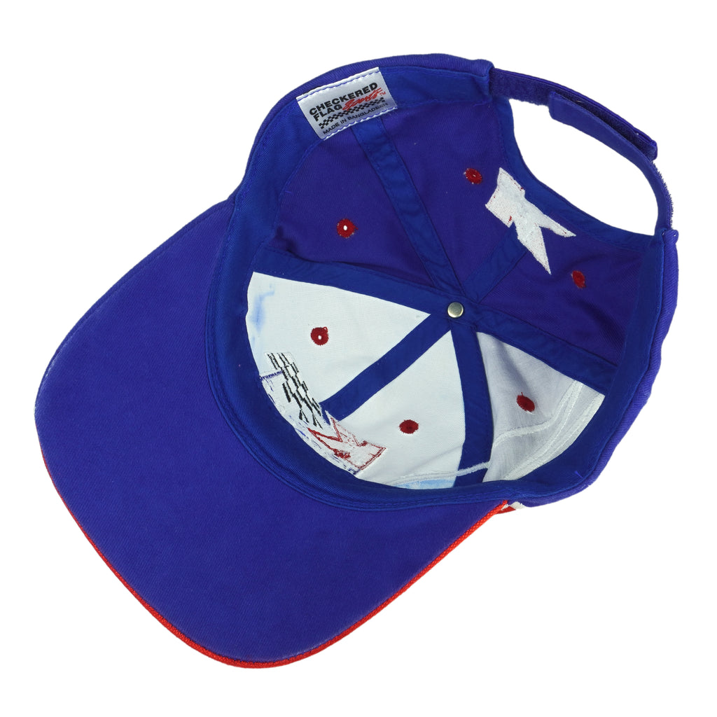 NASCAR (Checkered Flag) - K Mart Racing Strap Back Hat 1990s OSFA Vintage Retro