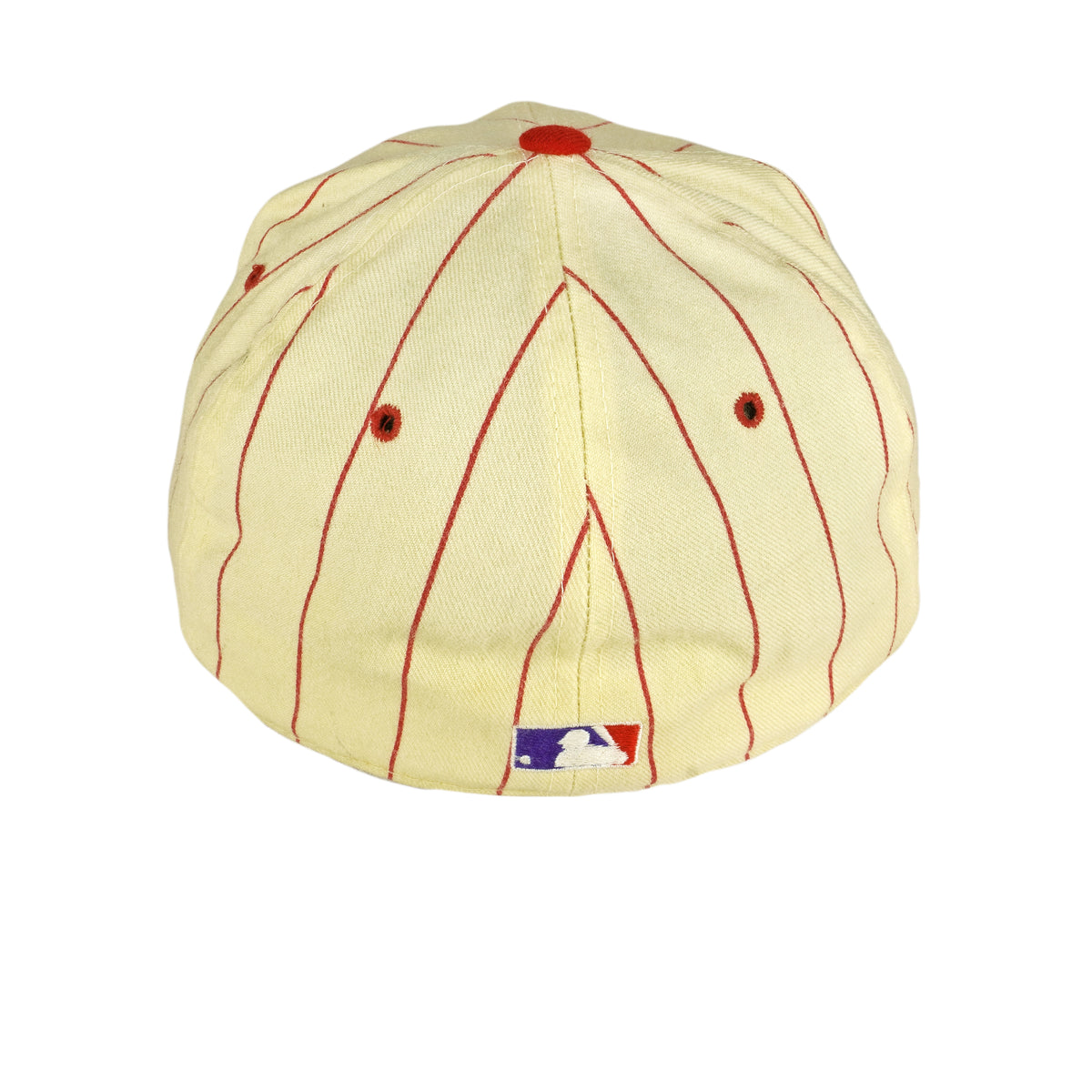 MLB (New Era) - Cream Cincinnati Reds Fitted Hat 1990s 7 1/2 Vintage Retro Baseball