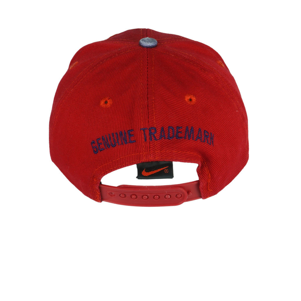 Nike - Red & Blue Snap Back Hat 1990s OSFA Vintage Retro