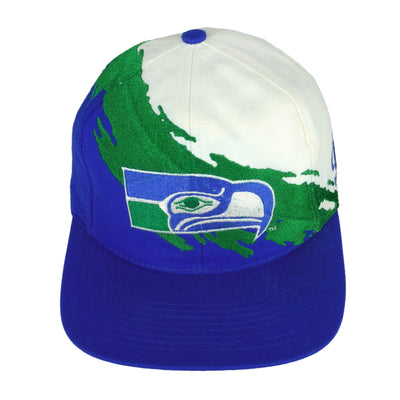 NFL (Logo Athletic) - Seattle Seahawks Embroidered Snapback Hat 1990s OSFA