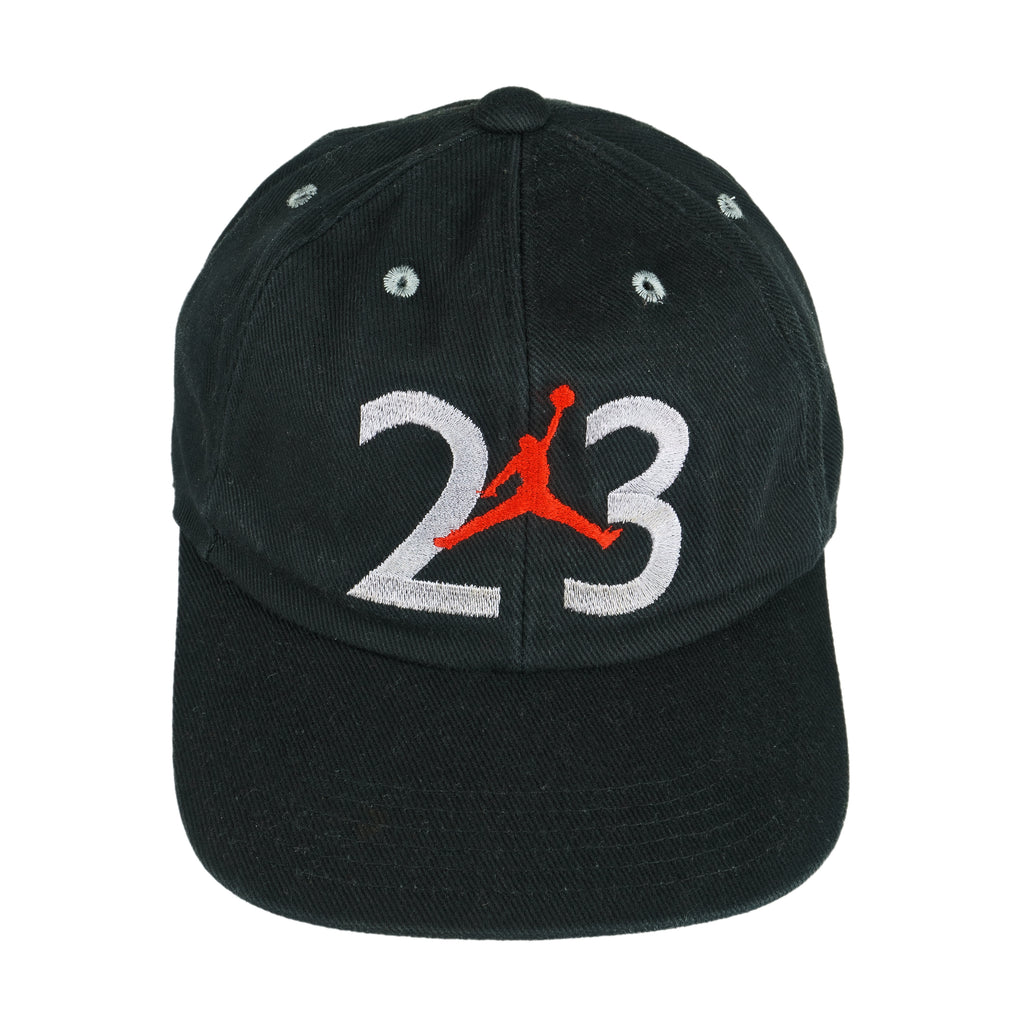 Nike - Black Air Jordan 23 Snap Back Hat 1990s Large Vintage Retro Basketball