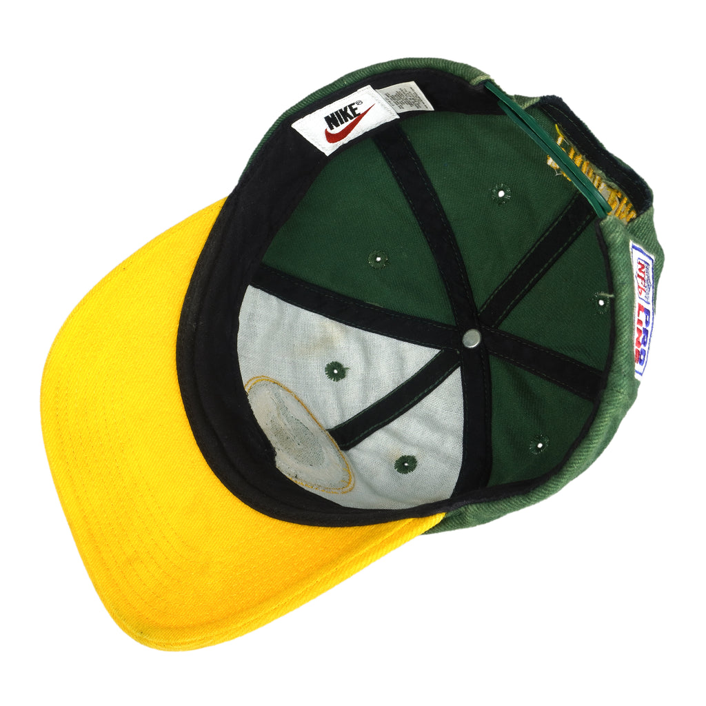Nike - Green Bay Packers Snap Back Hat 1990s OSFA Vintage Retro Football