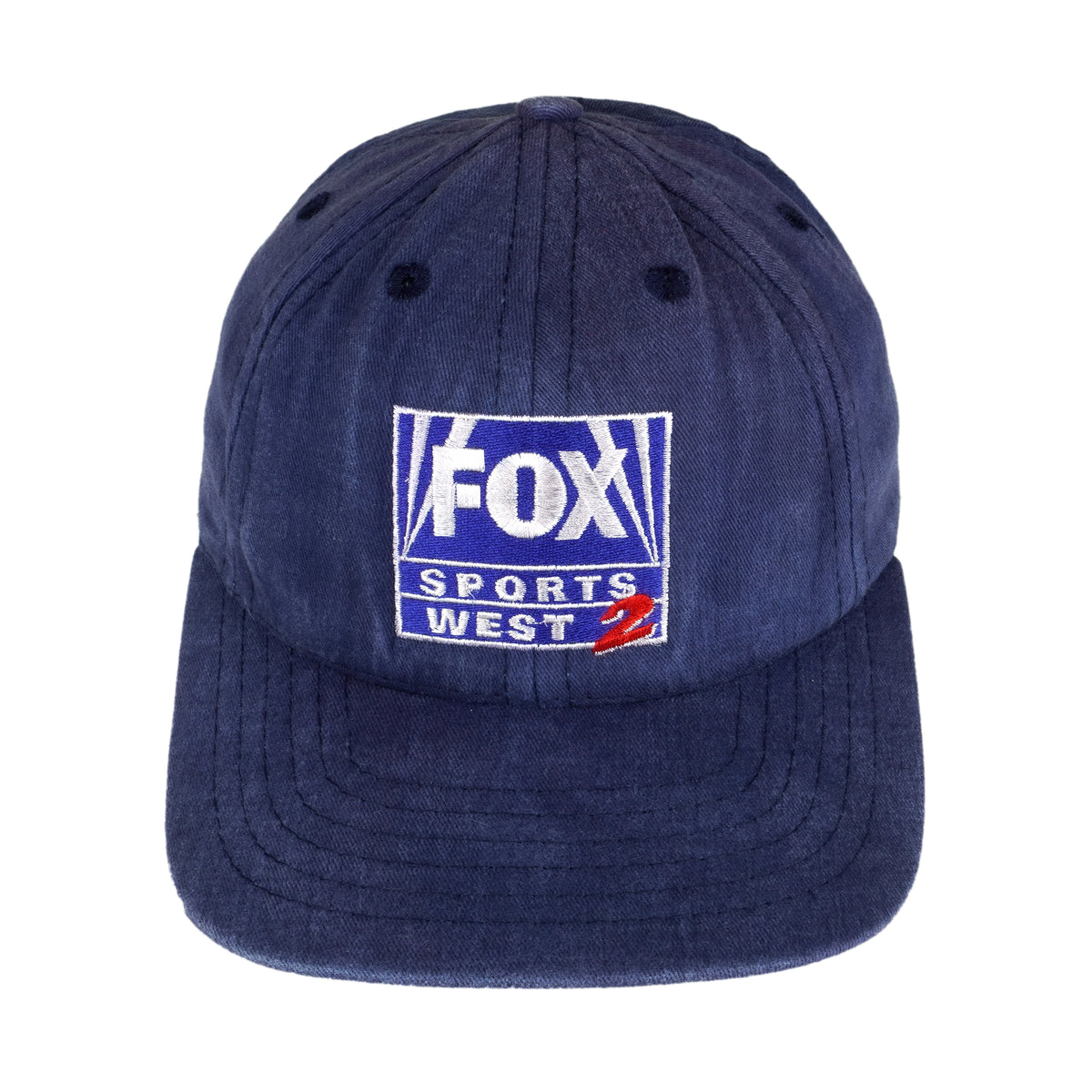 Vintage (UVS) - Fox Sports West 2 Blue Strap Back Hat 1990s OSFA Vintage Retro