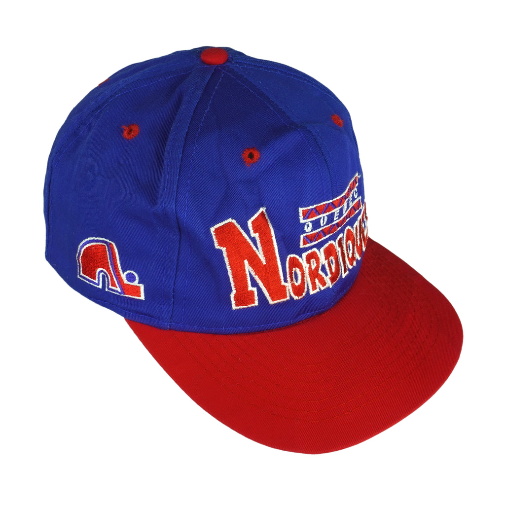 NHL - Quebec Nordiques Snap Back Hat 1990s OSFA Vintage Retro Hockey