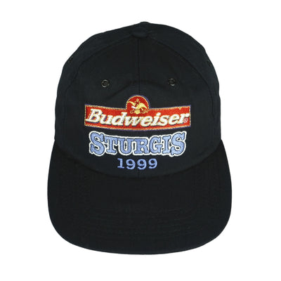 Budweiser - Black Spell-Out Snapback Hat 1999 OSFA