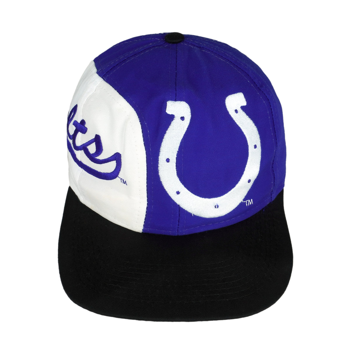 NFL (Logo 7) - Indianapolis Colts spell-Out Snap Back Hat 1990s OSFA Vintage Retro Football
