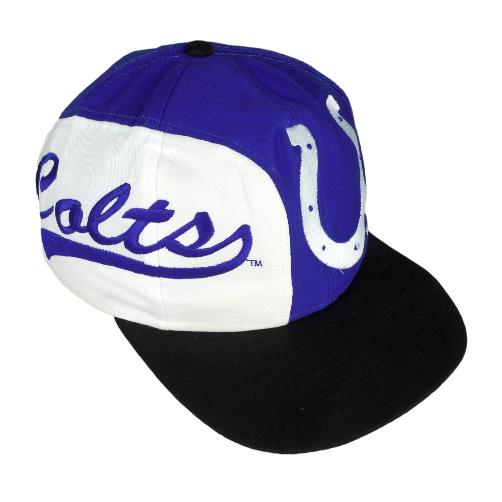 NFL (Logo 7) - Indianapolis Colts spell-Out Snap Back Hat 1990s OSFA Vintage Retro Football
