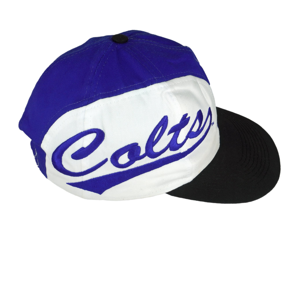 NFL (Logo 7) - Indianapolis Colts spell-Out Snap Back Hat 1990s OSFA Vintage Retro Football