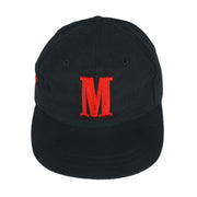Marlboro (Vanguard) - Black Big Logo Strap Back Hat OSFA Vintage Retro