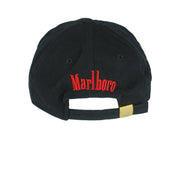 Marlboro (Vanguard) - Black Big Logo Strap Back Hat OSFA Vintage Retro