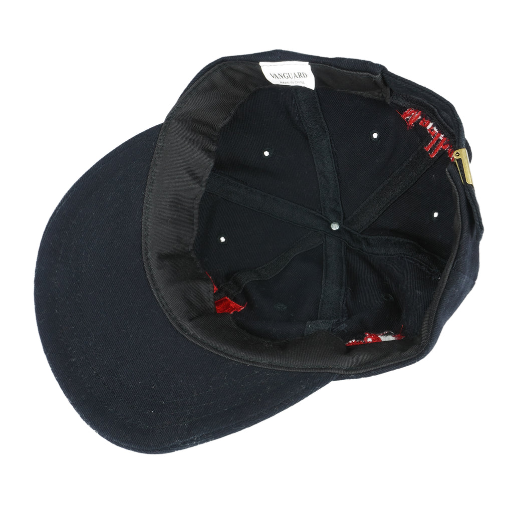 Marlboro (Vanguard) - Black Big Logo Strap Back Hat OSFA Vintage Retro