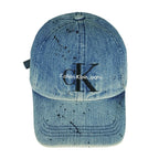 Calvin Klein - Blue Denim Spell-Out Strap Back Hat Vintage Retro