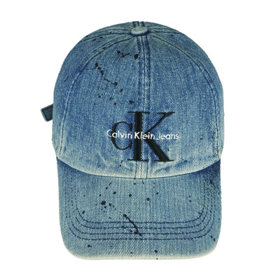 Calvin Klein - Blue Denim Spell-Out Strapback Hat OSFA