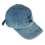 Calvin Klein - Blue Denim Spell-Out Strap Back Hat Vintage Retro