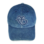 Fubu - Blue Spell-Out Big Logo Strap Back Hat 1990s OSFA Vintage Retro
