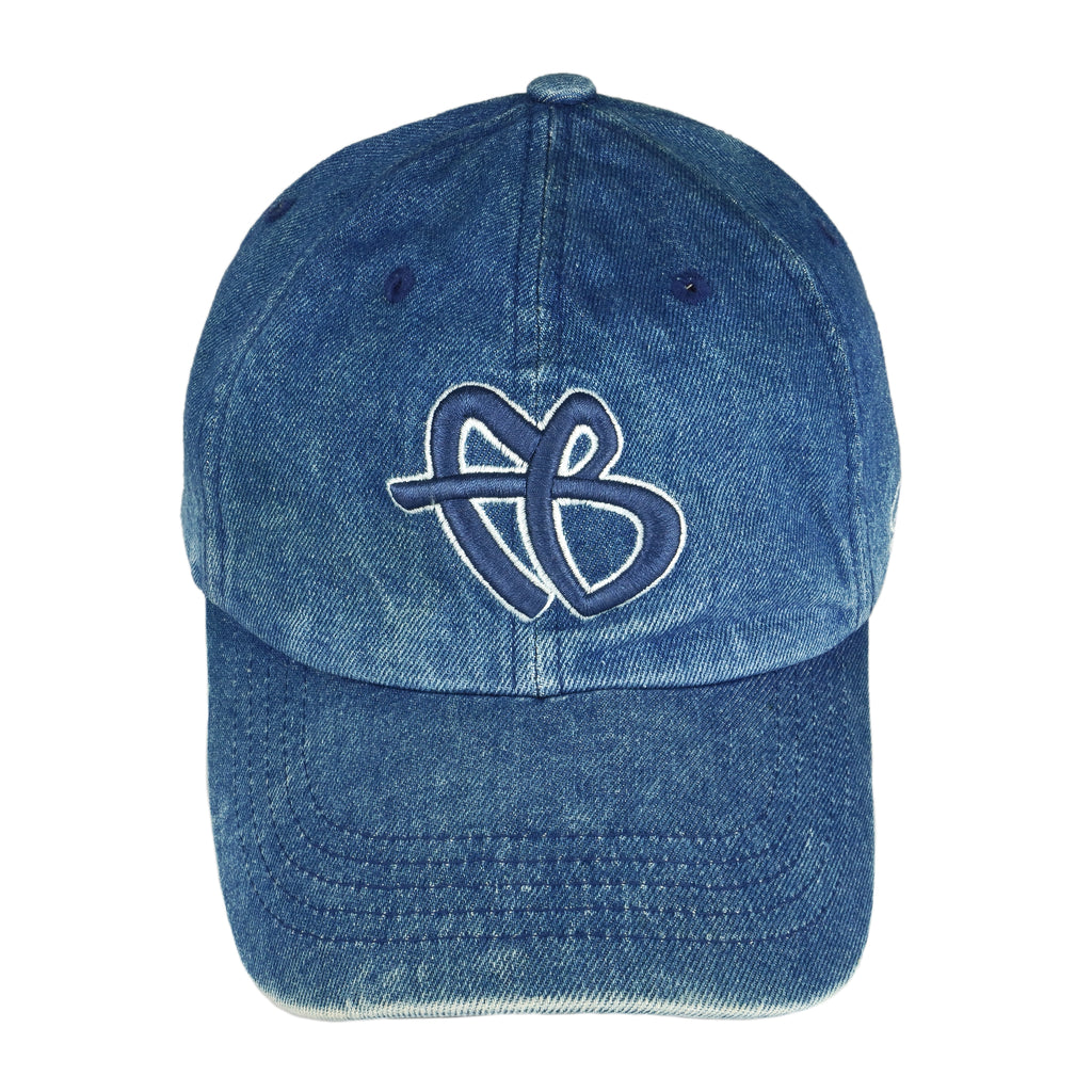 Fubu - Blue Spell-Out Big Logo Strap Back Hat 1990s OSFA Vintage Retro