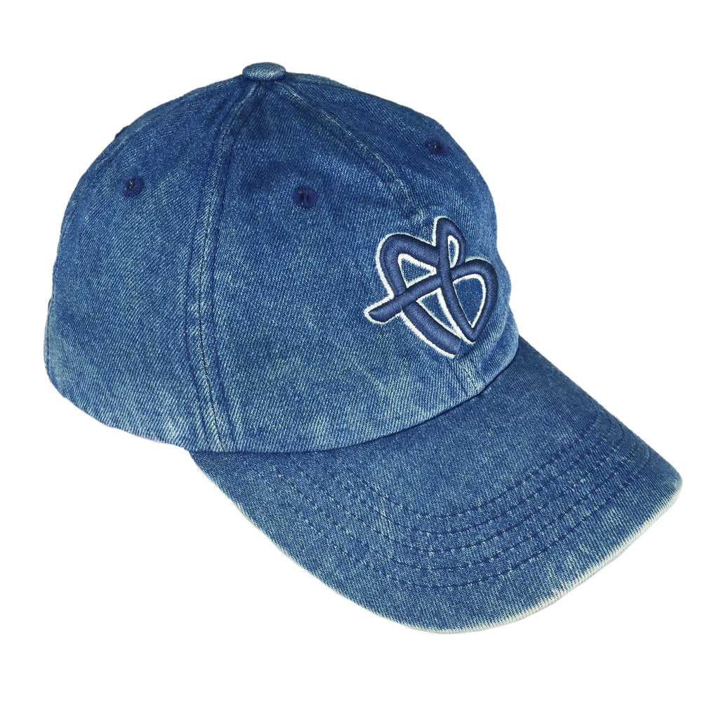 Fubu - Blue Spell-Out Big Logo Strap Back Hat 1990s OSFA Vintage Retro