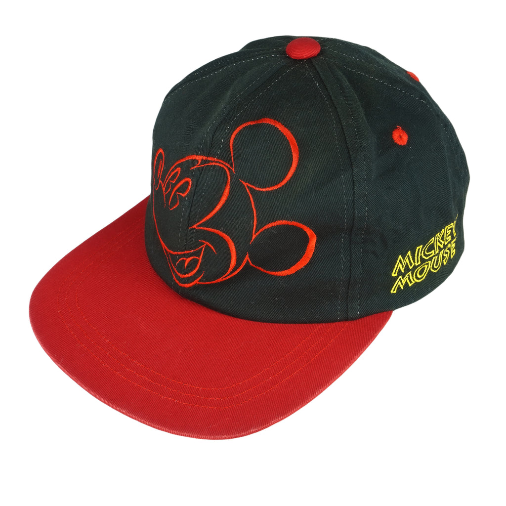 Disney - Mickey Mouse Snap Back Hat 1990s OSFA Vintage Retro