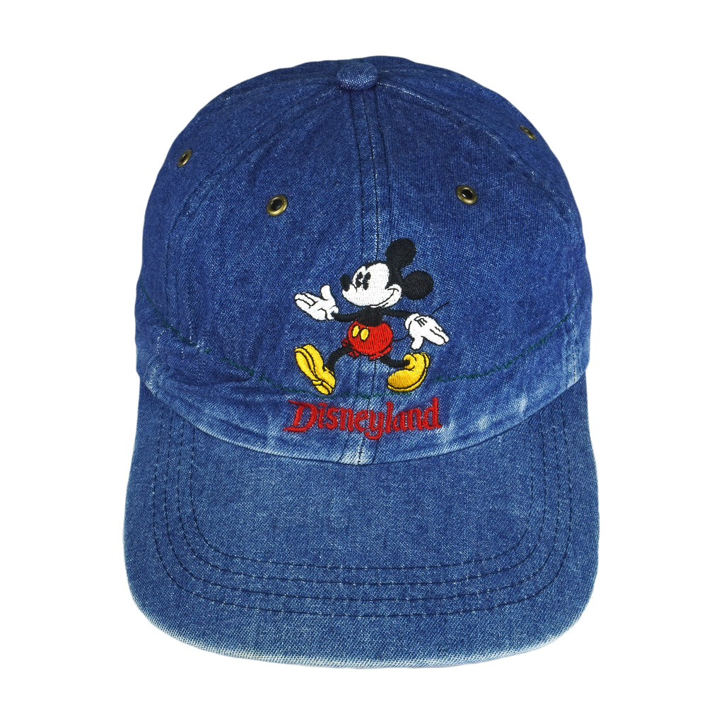 Disney - Mickey Mouse Strap Back Hat 1990s OSFA Vintage Retro