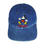 Disney - Mickey Mouse Strap Back Hat 1990s OSFA Vintage Retro
