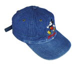 Disney - Mickey Mouse Strap Back Hat 1990s OSFA Vintage Retro