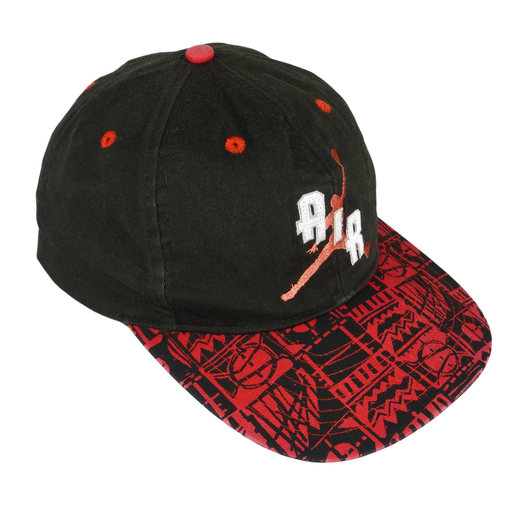 Nike - Black & Red Air Jordan 23 Snap Back Hat 1990s OSFA Vintage Retro