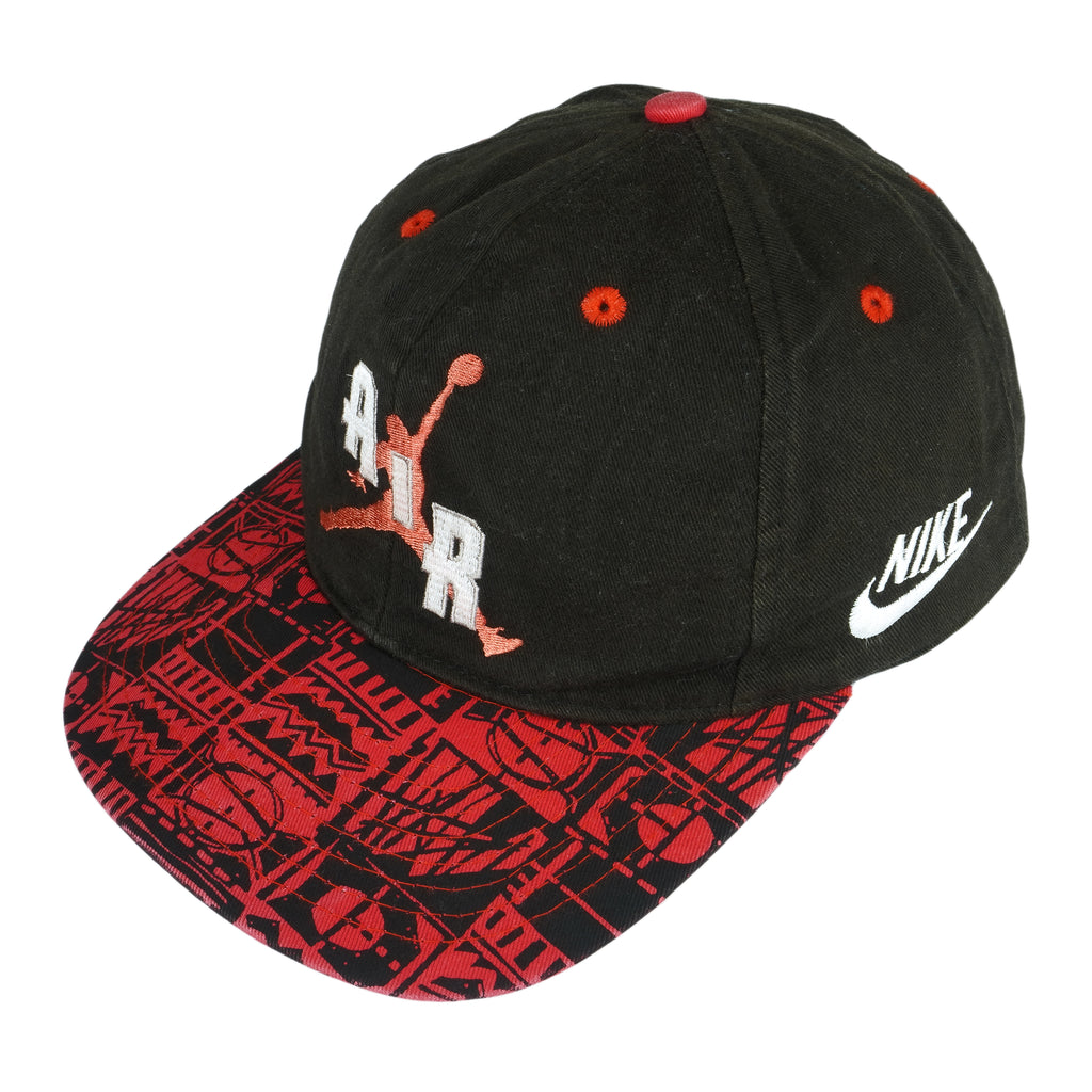 Nike - Black & Red Air Jordan 23 Snap Back Hat 1990s OSFA Vintage Retro