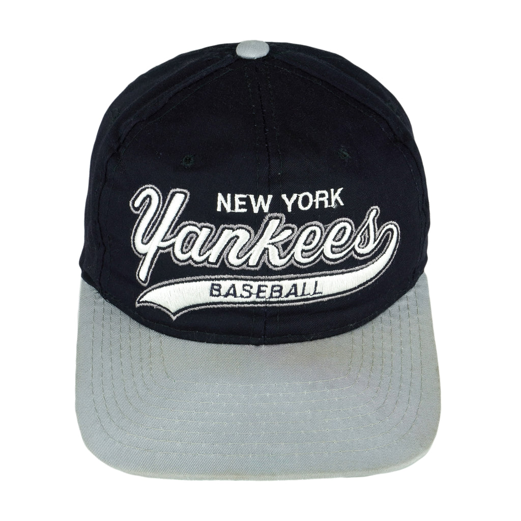 Starter - New York Yankees Spell-Out Snap Back Hat 1990s OSFA Vintage Retro Baseball