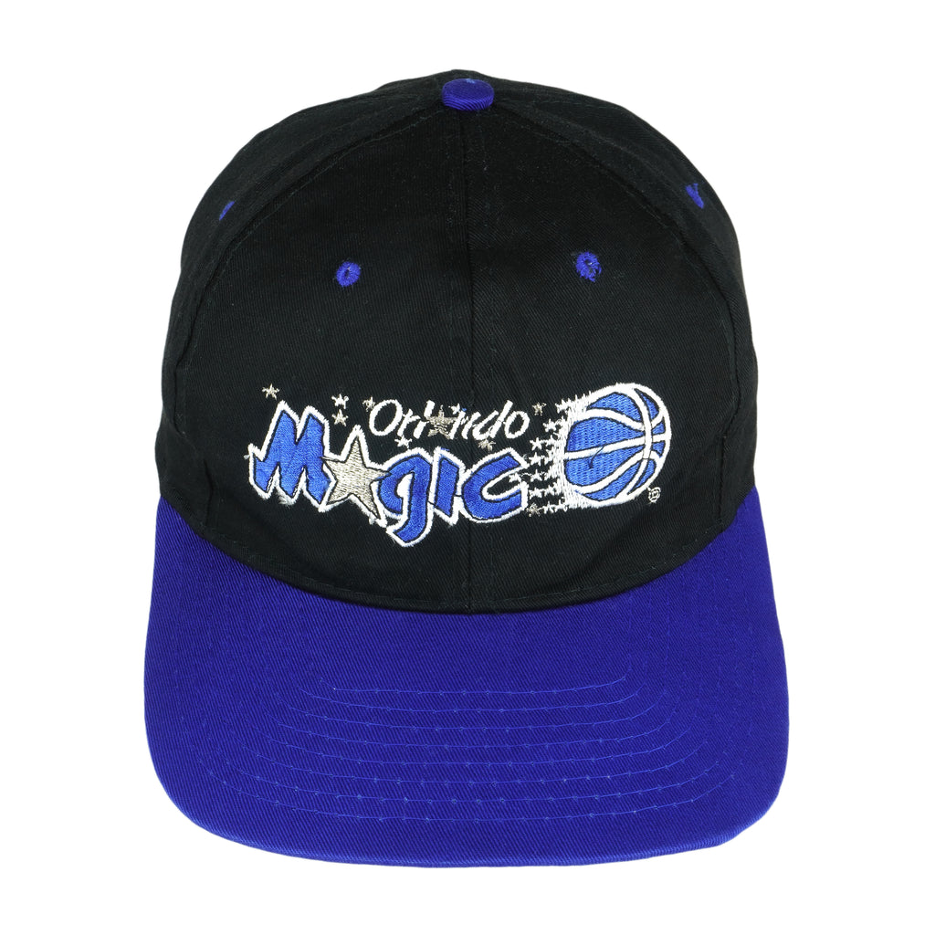 NBA (Competitor) - Orlando Magic Spell-Out Snap Back Hat 1990s OSFA Vintage Retro Basketball