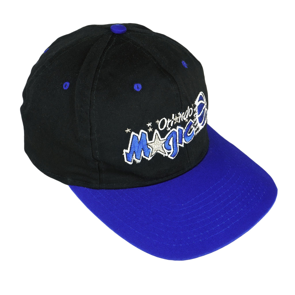 NBA (Competitor) - Orlando Magic Spell-Out Snap Back Hat 1990s OSFA Vintage Retro Basketball