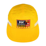 Helly Hansen - Sea Gear Yellow Spell-Out Strapback Hat 1990s OSFA