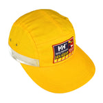 Helly Hansen - Yellow Spell-Out Strap Back Hat 1990s OSFA Vintage Retro