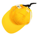 Helly Hansen - Yellow Spell-Out Strap Back Hat 1990s OSFA Vintage Retro