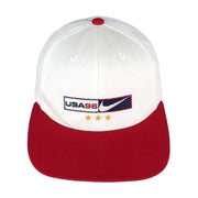 Nike - USA Big Logo Snap Back Hat 1990s OSFA Vintage Retro