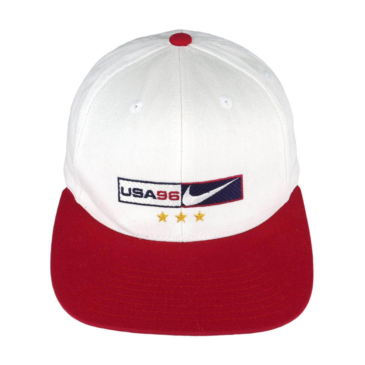 Nike - USA Big Logo Snap Back Hat 1990s OSFA Vintage Retro
