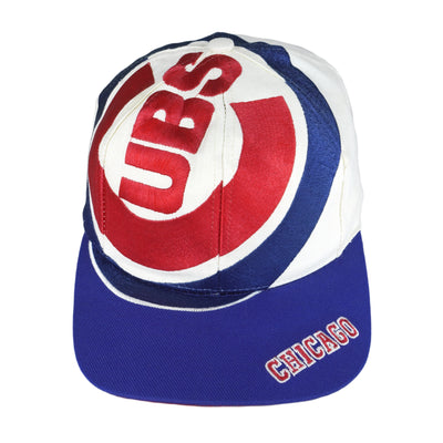 MLB (The Game)- Chicago Cubs Big Spell-Out Snapback Hat 1990s OSFA