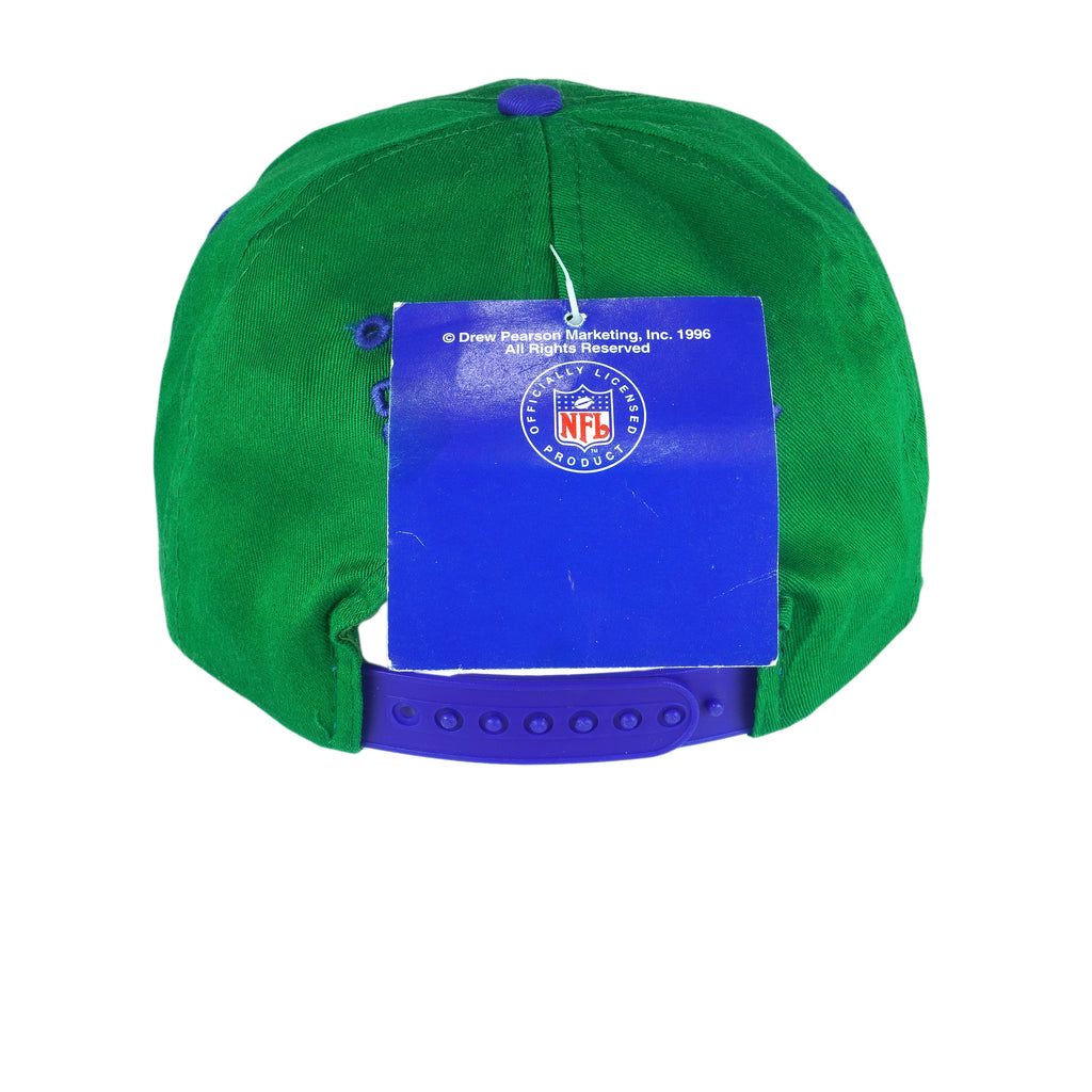 NFL (Game Day) - Seattle Seahawks Embroidered Snap Back Hat 1990s OSFA Vintage Retro Football