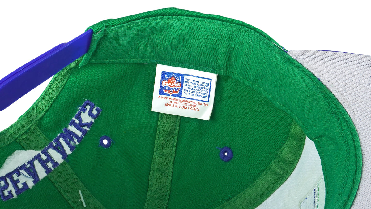 NFL (Game Day) - Seattle Seahawks Embroidered Snap Back Hat 1990s OSFA Vintage Retro Football