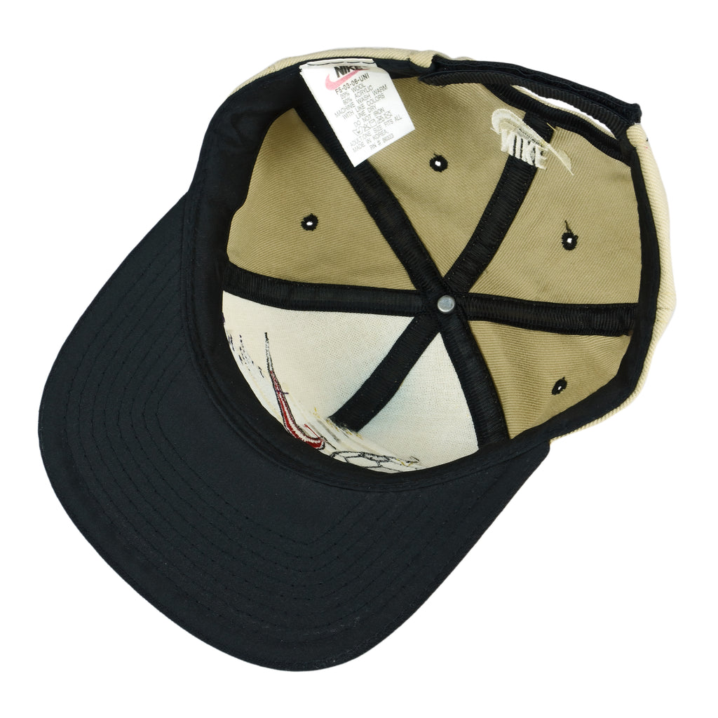 Nike - Brown World Cup Snap Back Hat 1990s OSFA Vintage Retro