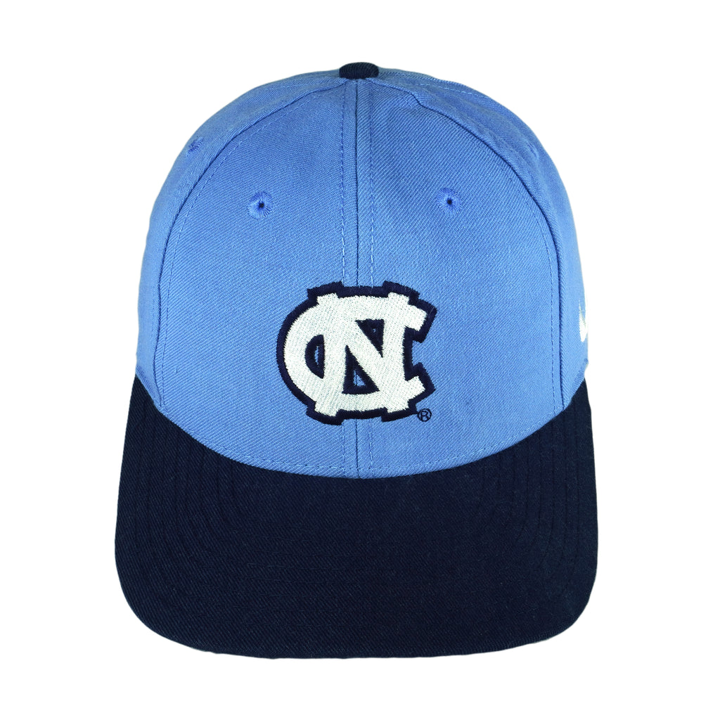 Nike - North Carolina Tar Heels Strap Back Hat 1990s OSFA Vintage Retro Football College