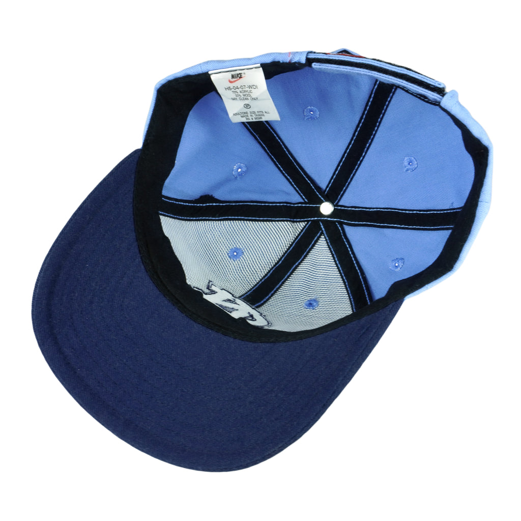 Nike - North Carolina Tar Heels Strap Back Hat 1990s OSFA Vintage Retro Football College