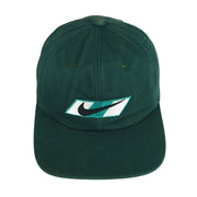 Nike - Green Just Do It Spell-Out Snap Back Hat 1990s OSFA Vintage Retro
