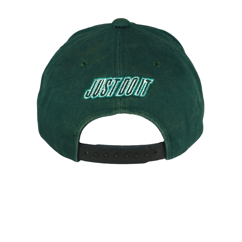 Nike - Green Just Do It Spell-Out Snapback Hat 1990s OSFA