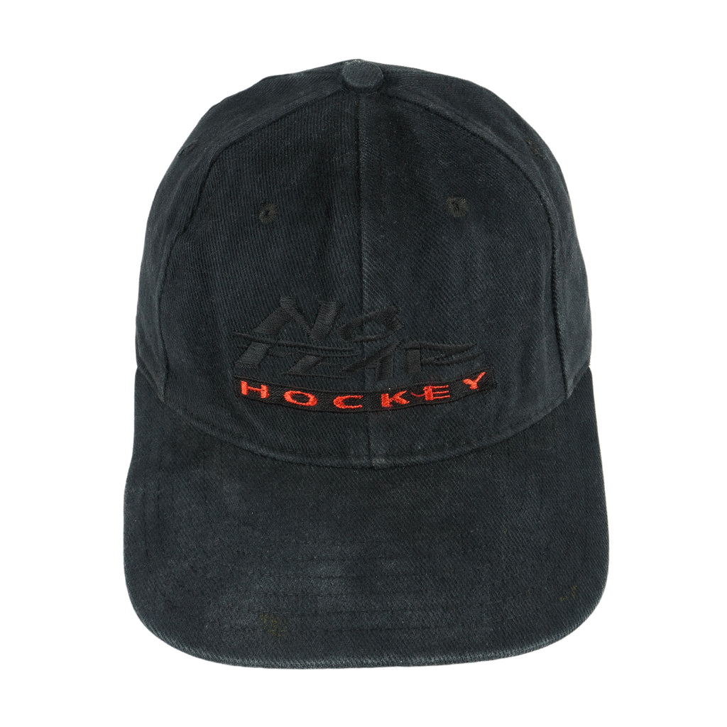 Vintage (No Fear) - Black Hockey Snap Back Hat 1990s OSFA Vintage Retro Hockey