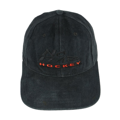 Vintage (No Fear) - Black Hockey Snapback Hat 1990s OSFA