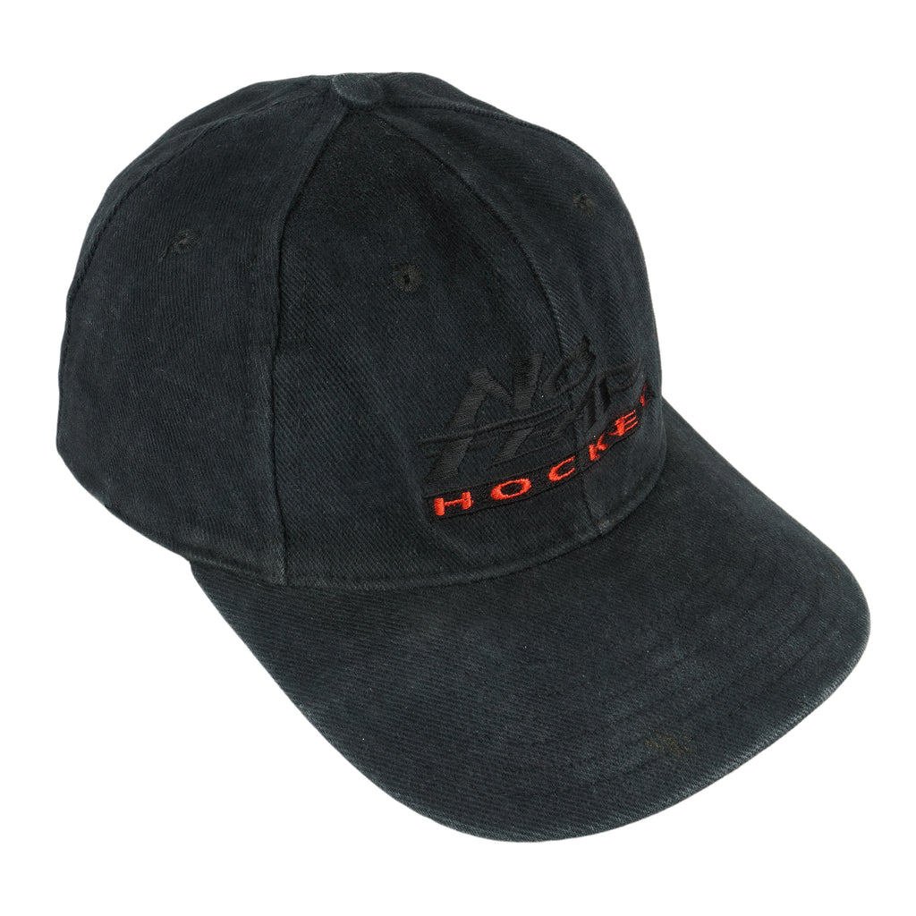 Vintage (No Fear) - Black Hockey Snap Back Hat 1990s OSFA Vintage Retro Hockey