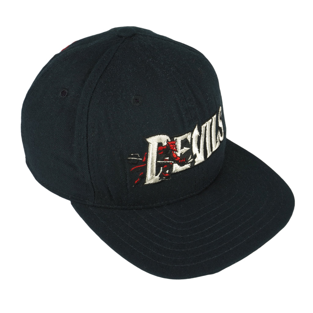 NHL (New Era) - New Jerseys Devils Snap Back Hat 1990s OSFA Vintage Retro Hockey