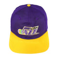 NBA (AJD Cap Corp) - Utah Jazz Spell-Out Snap Back Hat 1990s OSFA Vintage Retro Basketball